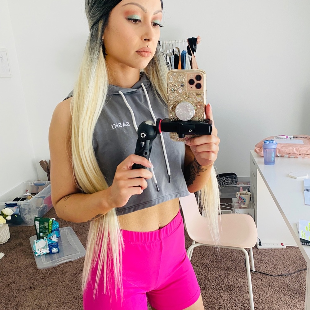 Saski Collection Hoodie Crop Top